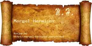 Mergel Hermiusz névjegykártya